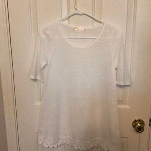 Almost sheer swimsuit coverup